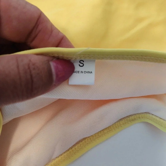 Sporlike 2 pc Bikini Set Padded Women Size S Colorful Yellow Tropical - Picture 10 of 11